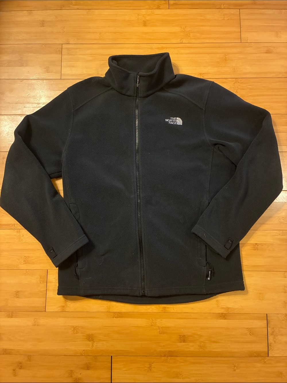 The North Face Men’s Black Full-Zip Fleece Jacket with Stand Collar